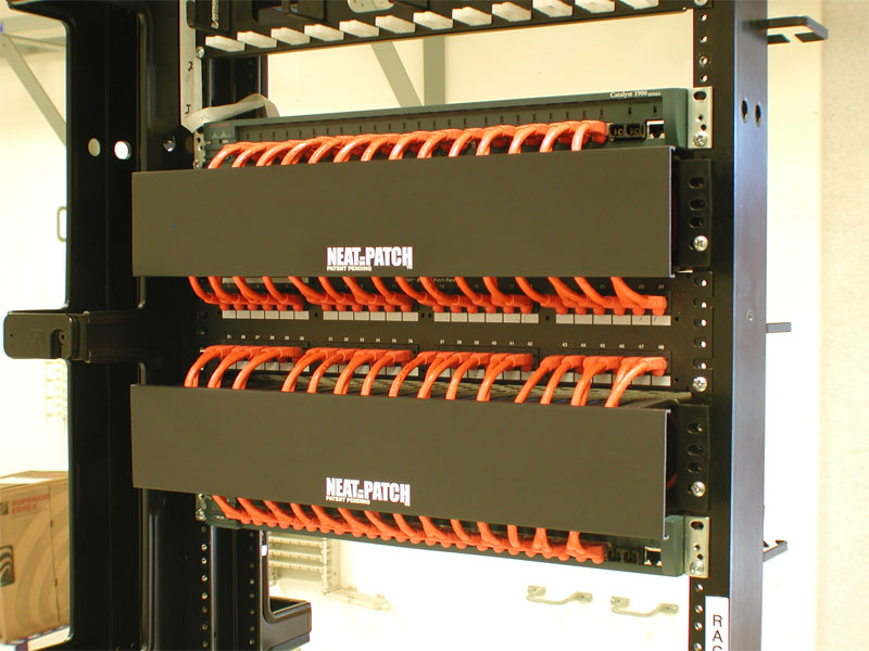 NP1 1U Cable Management Bay - High-Density 24-Port Patch Cable Organizer