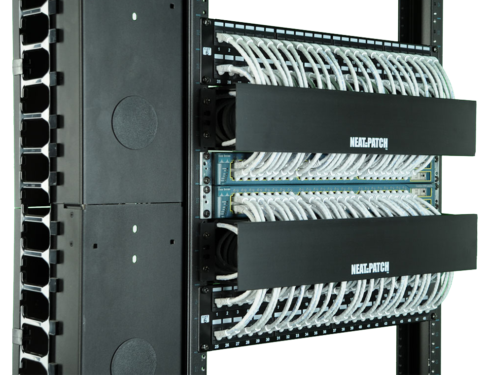 NP2 2U Cable Management Bay - High-Density 48-Port Patch Cable Organizer