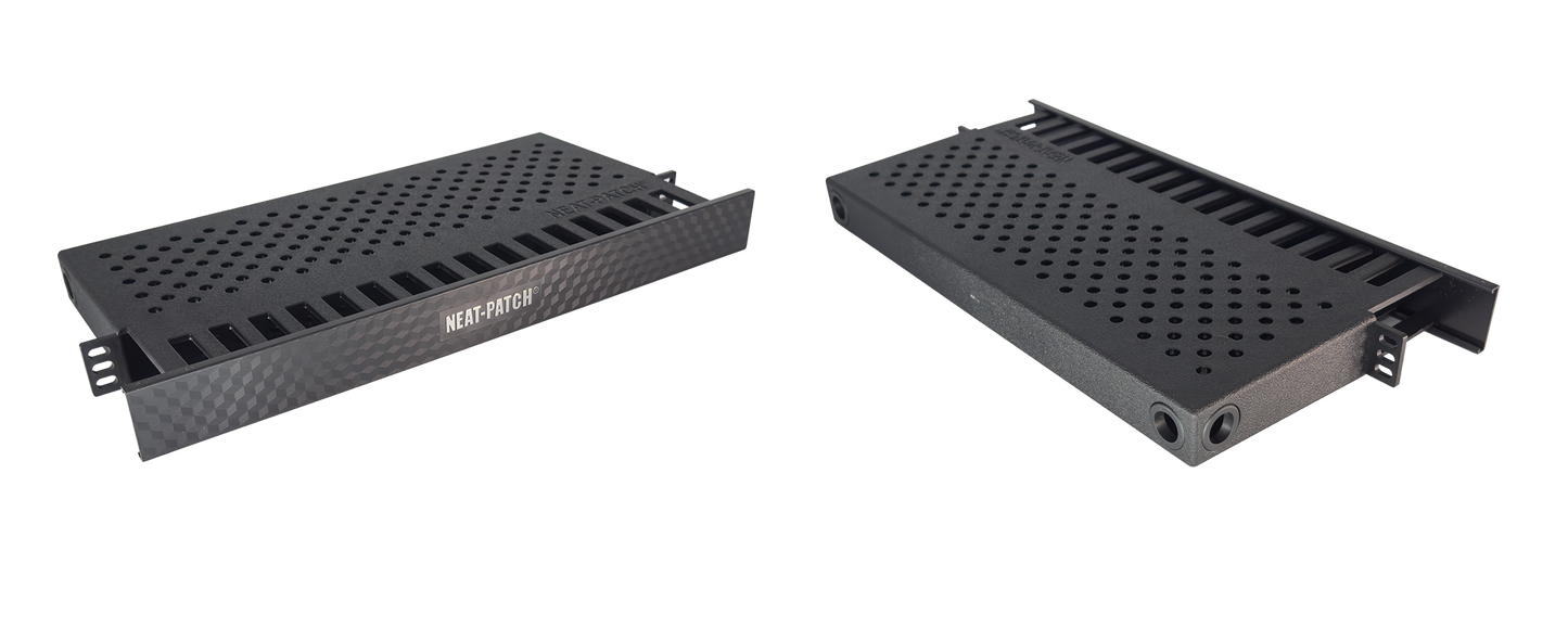 NP1 1U Cable Management Bay - High-Density 24-Port Patch Cable Organizer