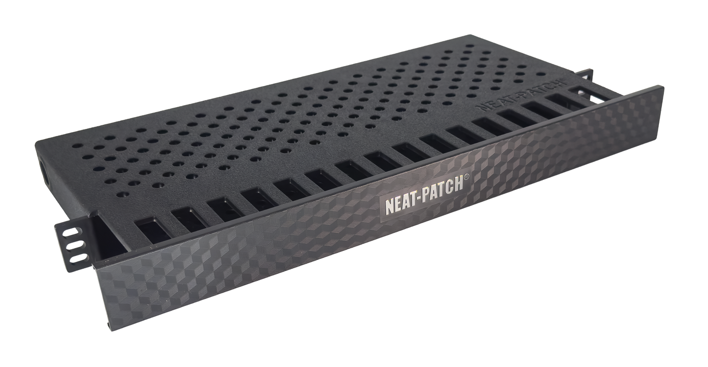 NP1 1U Cable Management Bay - High-Density 24-Port Patch Cable Organizer