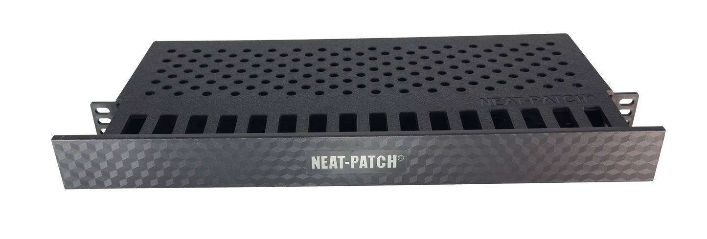 NP1 1U Cable Management Bay - High-Density 24-Port Patch Cable Organizer