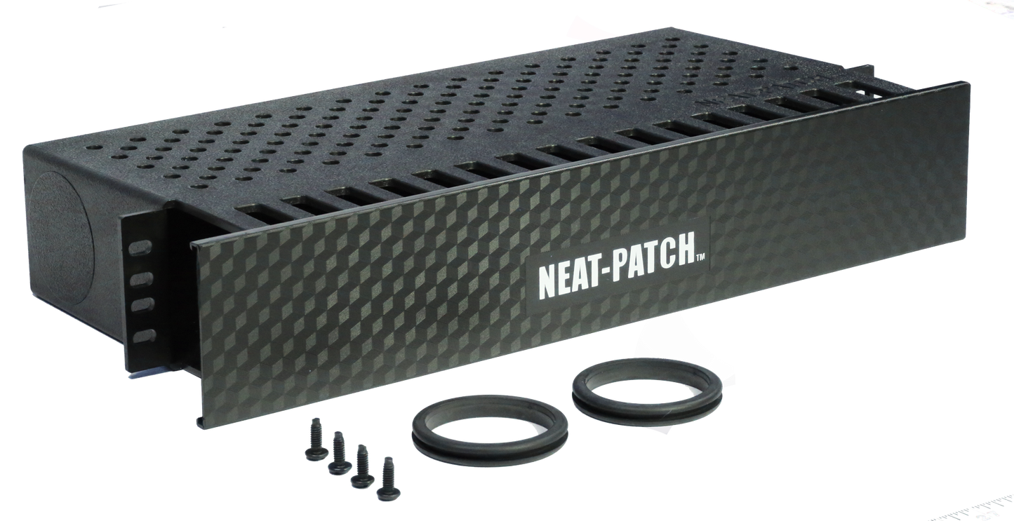 NP2 2U Cable Management Bay - High-Density 48-Port Patch Cable Organizer