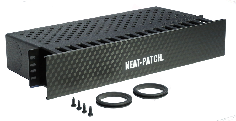 NP2 2U Cable Management Bay - High-Density 48-Port Patch Cable Organizer