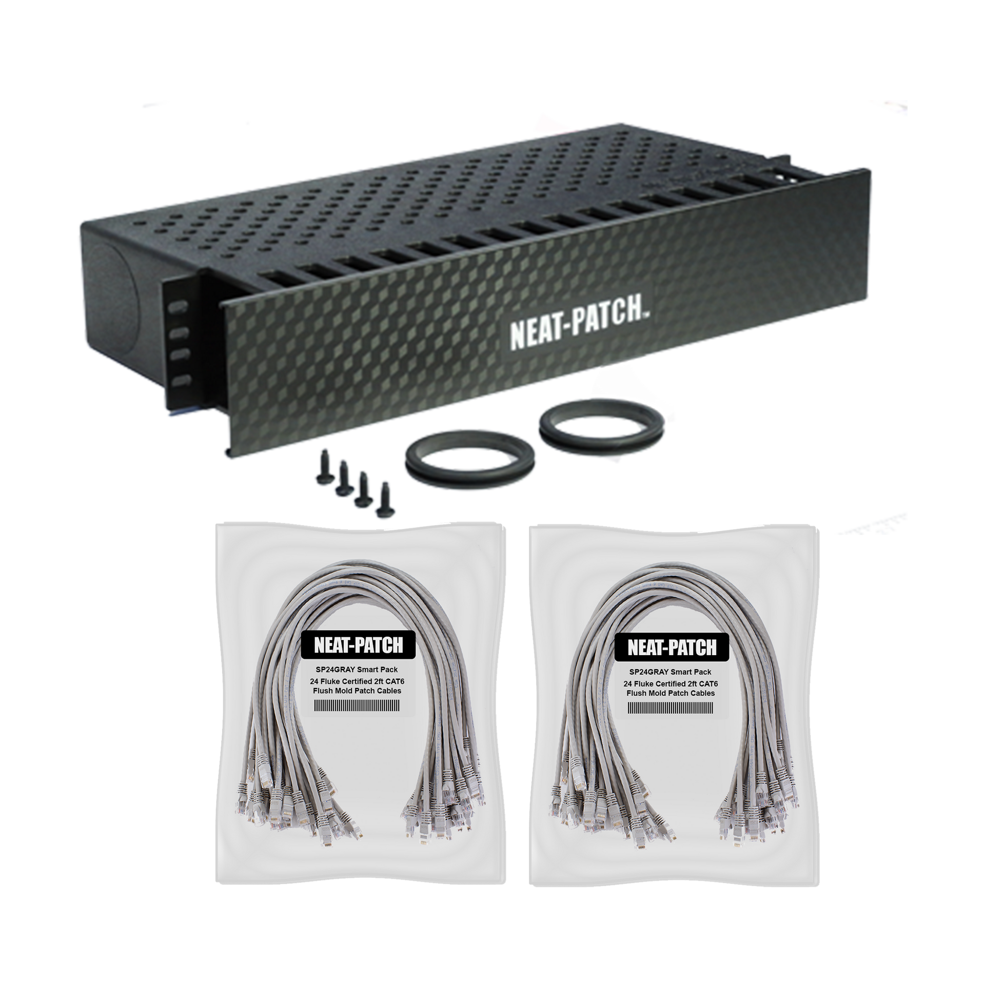 NP2K648 - NP2 Cable Management Bay With 48 Patch Cables – NEAT-PATCH