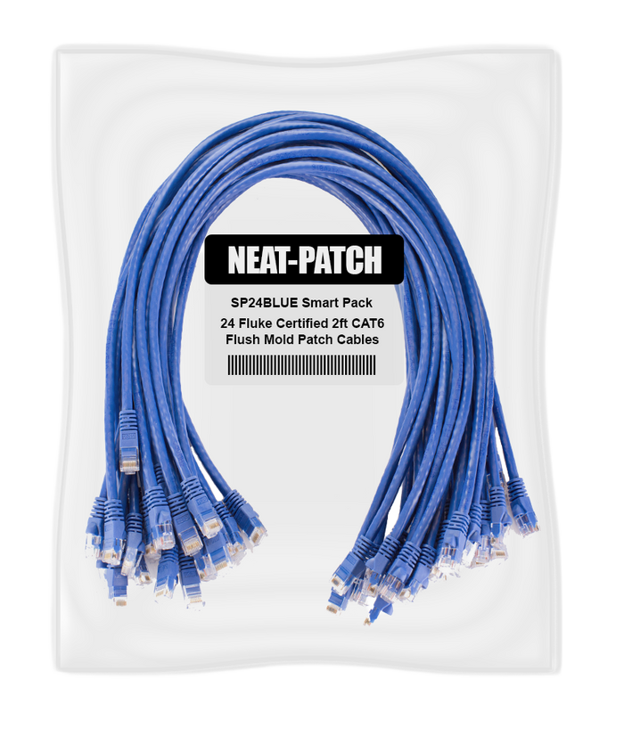 SP24 Smart Pack of 24 two-foot CAT6 patch cables